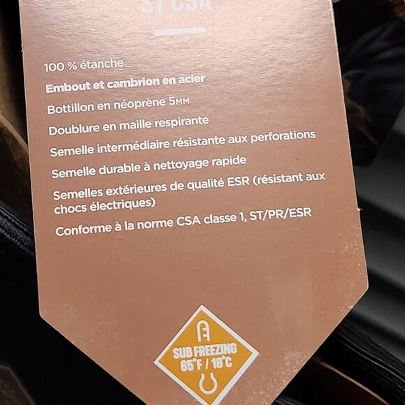 Muck Boot Steel Toe Work Boots Men’s 9 – Puncture Resistant, Black, NWT - Picture 5 of 10